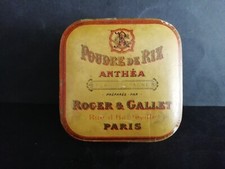 Uralte Puderdose Pappdose Roger & Gallet Paris Deckeldose Schachtel  LEER