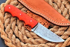 Custom Made Hand Forged Damascus Steel Blade Survival Hunting Knife SS 34