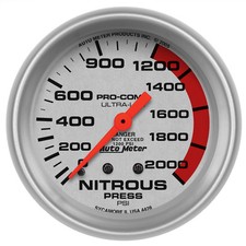Autometer 4428 Ultra-lite Nitrous Pressure Gauge 2-58 In. Mechanical