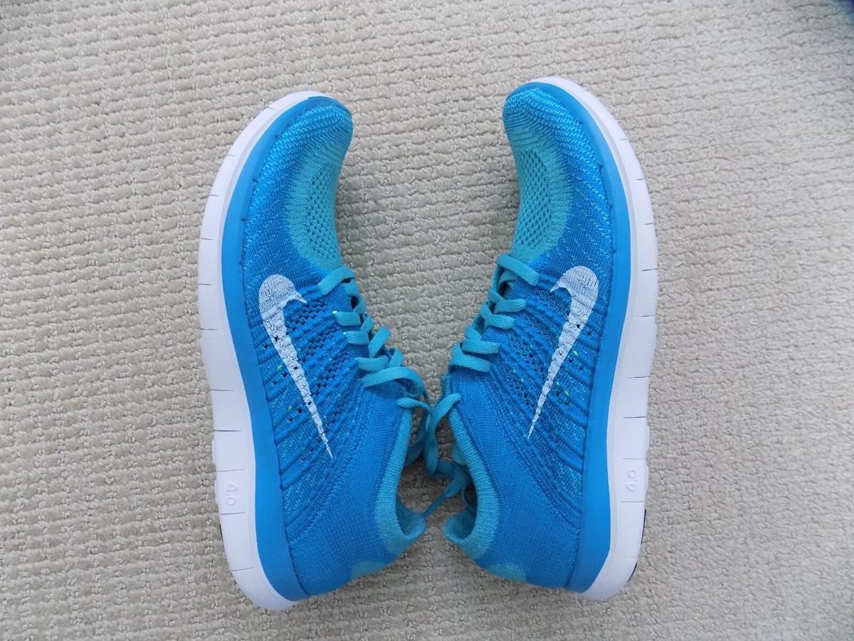 NEW WOMENS NIKE FREE FLYKNIT RUNNING SHOES BLUE TURQUOISE