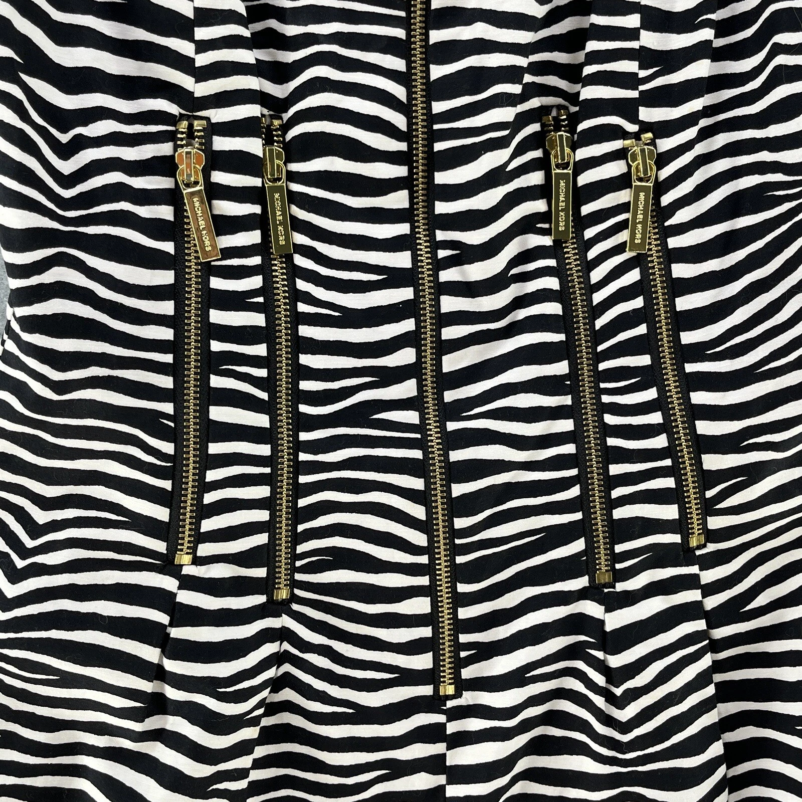 Abito da donna Michael Kors guaina Zise 0 stampa zebra abito aderente con cerniera