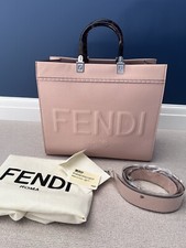 Fendi Sunshine Tote Pink Grained Calf Leather Medium