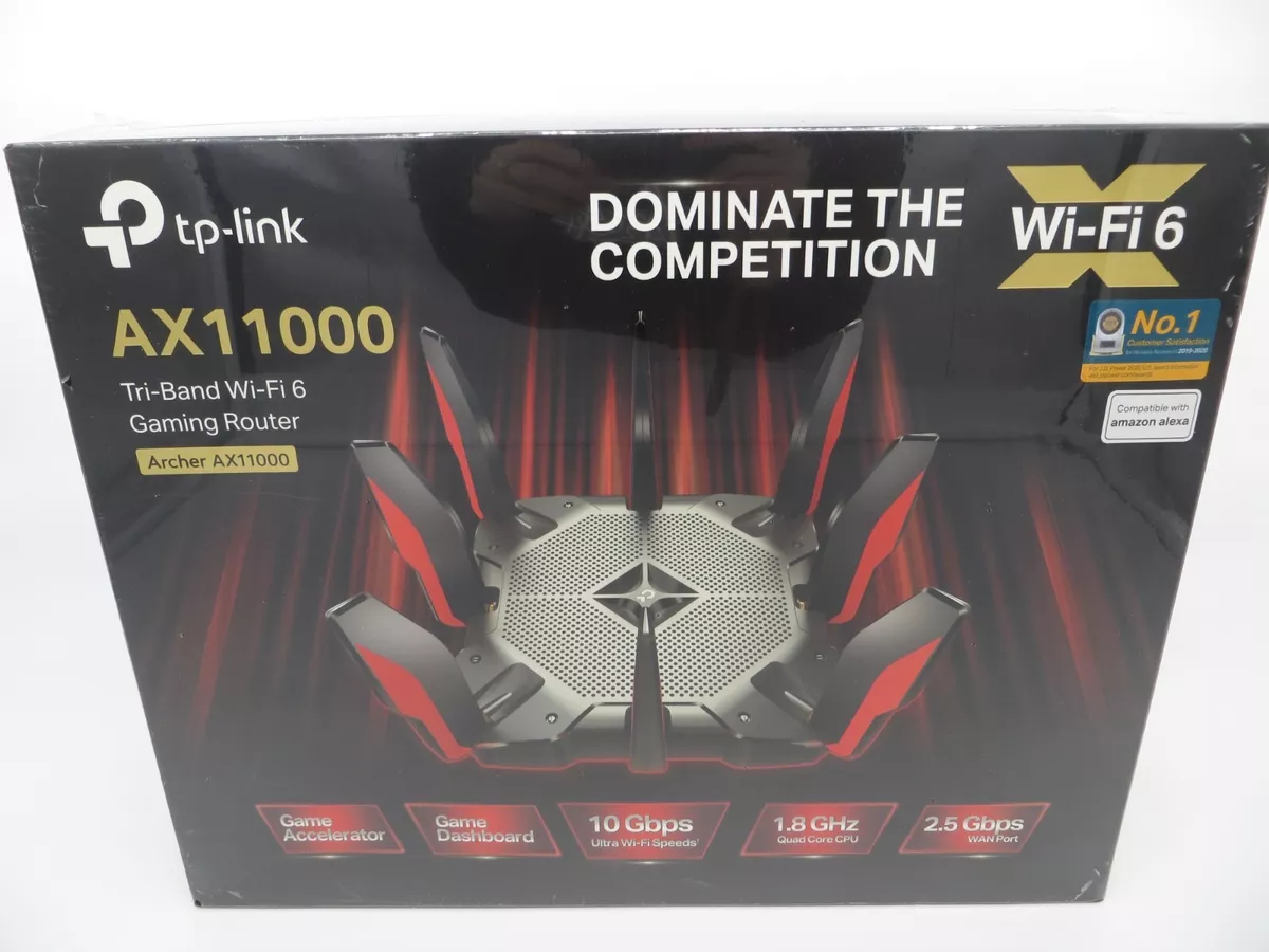 TP-LINK Archer AX11000 Tri-Band Wi-Fi 6 Gaming Router 10Gbps 1.8 GHz NEW SEALED