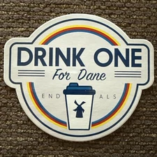 DUTCH Bros STICKER Retro OLD Style DRINK One FOR Dane END ALS Wiseman 2017 RARE