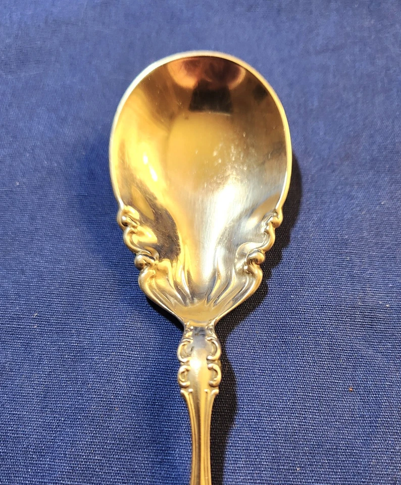 ANTIGUO ALVIN PLATA ESTERLINA Waffle Servidor Marsailles Patrón 1890 22g 6.25" Foto 3 de 4