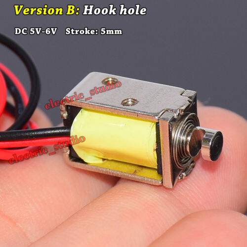 DC5V 6V Push Pull Through Suction Mini DC Solenoid Electromagnet Electric Magnet - Picture 18 of 22