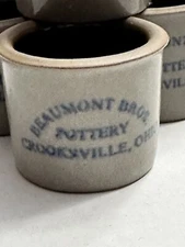 Beaumont Brothers Pottery Mini Crock Salt Glaze 1.5” Crooksville, Ohio 1 Crock