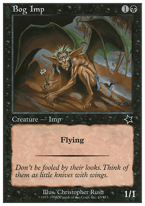 Magic the Gathering MTG Bog Imp (65) Starter 1999   LP