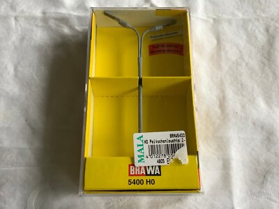  Brawa 5400 H0/1:87 Peitschenleuchte 2 armig  h=ca. 110 mm  (EX149-6S2/4)