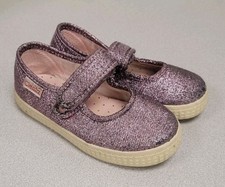 Cienta Mary Jane Purple Glitter Shoes Toddler Size US 6.5 EU 23 Spain shoes