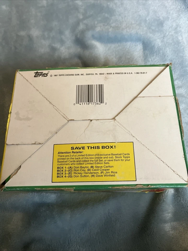 1987 Topps Baseball Box. 36 Sealed Packs. Bo Jackson / Barry Larkin / Bonds - Image 3 of 4