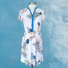 Alexis Flutter Sleeve Floral Animal Print Jersey Dress Size Medium