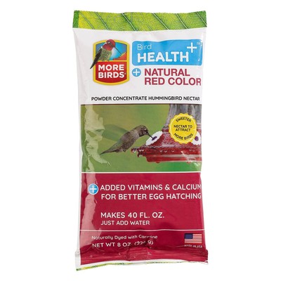 MORE BIRDS HUMMINGBIRD RED INSTANT NECTAR FOOD MIX HEALTH + FOR NECTAR FEEDERS