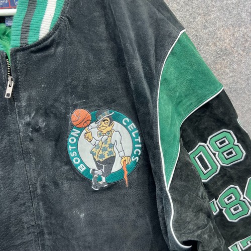 Vintage Boston Celtics Jacket Men XXL Black G-III Sports NBA Finals Varsity 2008 - Picture 7 of 12
