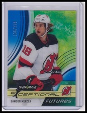 2021-22 Upper Deck Synergy Dawson Mercer Futures Blue #/299 #EF-DM NJ Devils