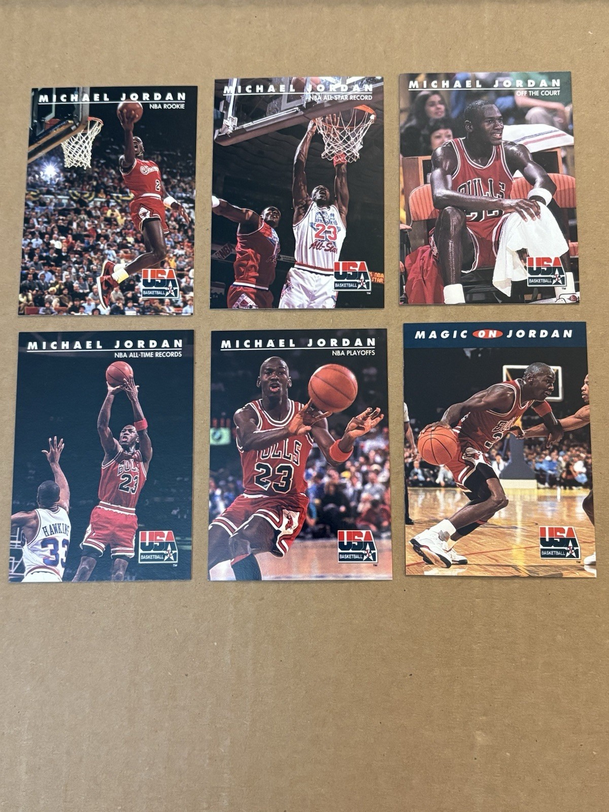 1992 Skybox USA - Michael Jordan - Dream Team Lot of 6 Cards - Near Mint!