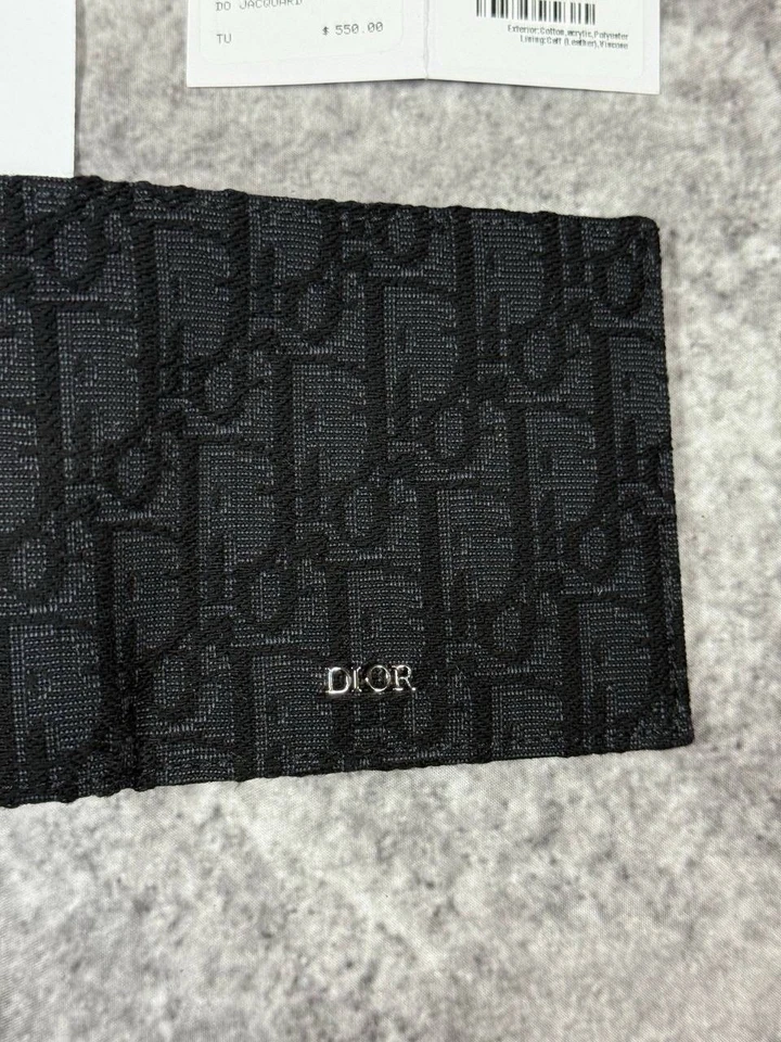 Cartera plegable Dior para hombre - patrón jacquard oblicuo - genuina Foto 3 de 4