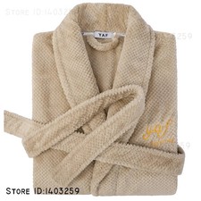 Flannel Couple Sleepwear Absorbent Bathrobe Kimono Gow Autumn Winter Thicken War
