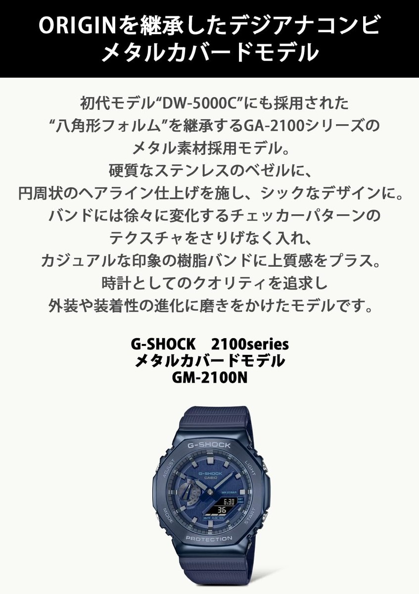 Unused CASIO G-SHOCK GM-2100N-2AJF Blue Navy Analog Digital