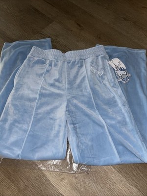 NWT Forever 21 X Hello Kitty Baby Blue Angel Velour Tracksuit Pants Medium
