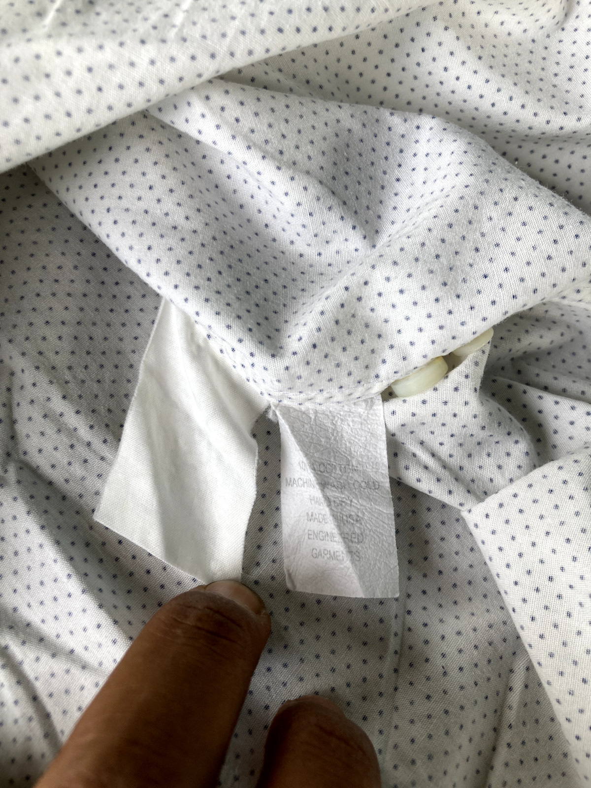 Engineered Garments Polka Dot White Button Up Shi… - image 4