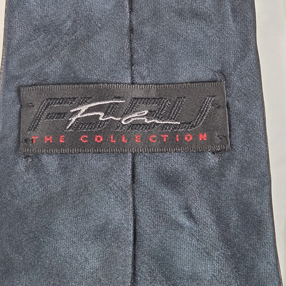 Gravata de seda preta masculina FUBU gravata feita nos EUA A coleção logotipo sutil 60,5 polegadas - Imagem 4 de 4