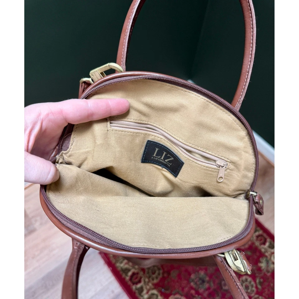 Bolso Bandolera Vintage Liz Claiborne Dome Cartera Asa Superior Foto 3 de 4