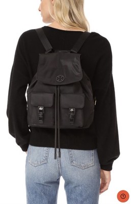TORY BURCH Nylon drawstring QUINN BACKPACK Black | eBay display picture 1