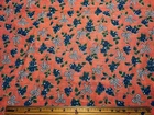 Vintage Cotton 1940s Blue Roses & Bows Novelty Feedsack Fabric 1/2 Sack