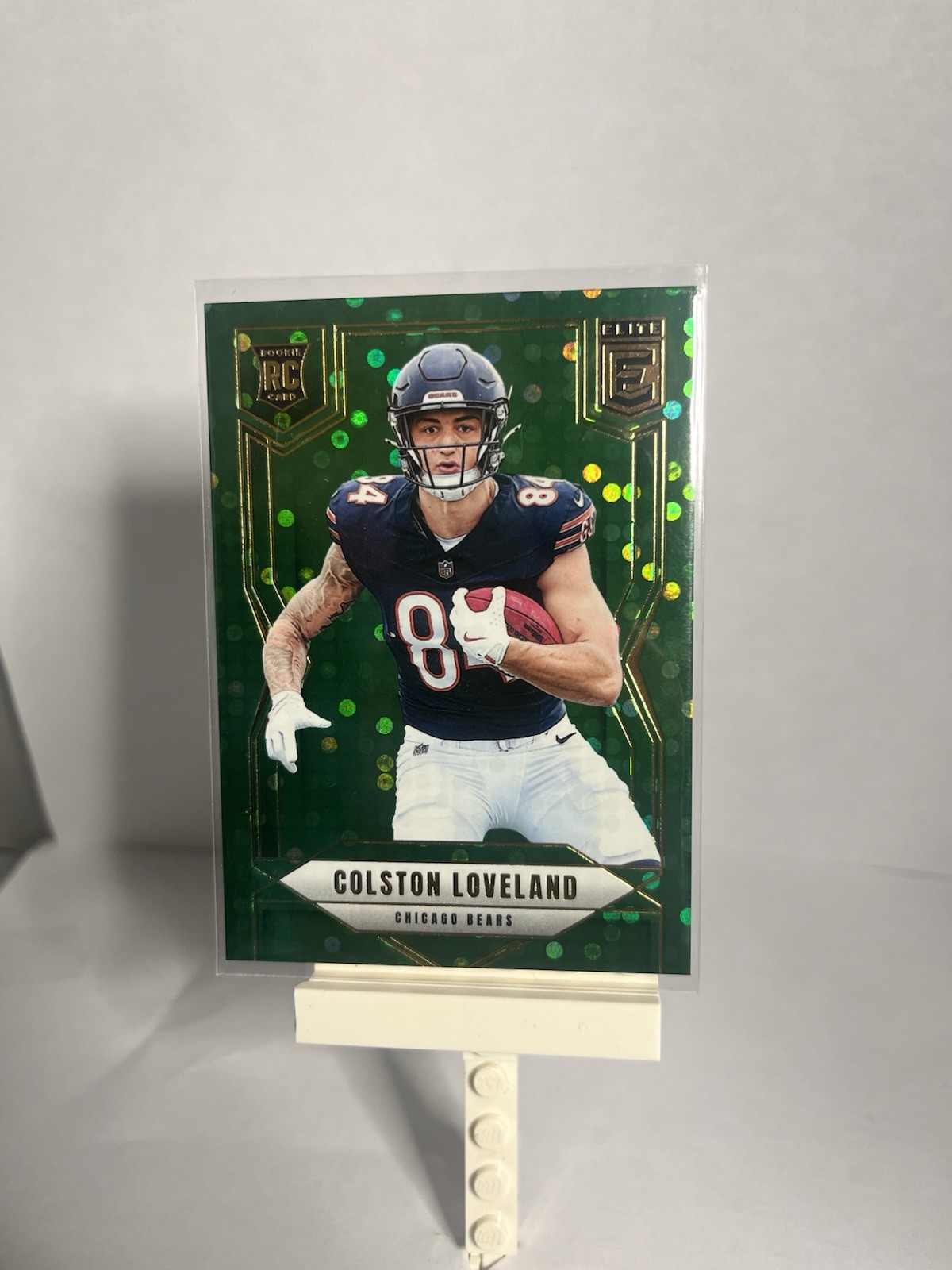 Colston Loveland 2025 Donruss Elite Green Disco RC Rookie #109 Chicago Bears