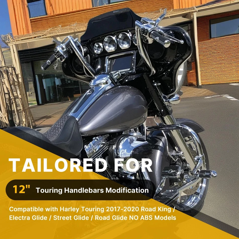 Kit de cable extendido Harley para Touring Street Glide 2017-2020 barra de 12" sin ABS Foto 2 de 4