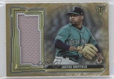 2020 Topps Triple Threads Single Jumbo Relics Gold 3/9 Justus Sheffield 0e2x