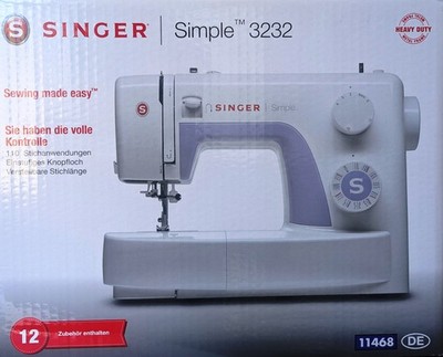 SINGER Simple TM 3232 Nähmaschine 1-Stufen-Knopfloch 7 Stretchstiche 110 Stichen