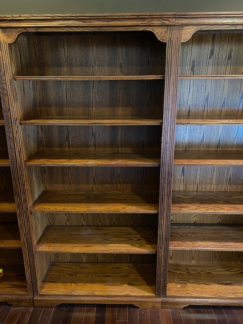 Solid Oak Open Bookshelves DutchCrafters Amish Handcrafted A