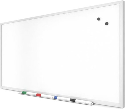 TRU RED Steel Magnetic Whiteboard | Dry Erase Board for Wall, White Board with S