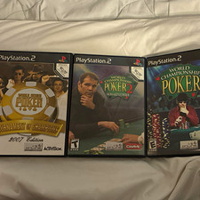 Activision/Crave PS2 World Series of Poker 3-Game Lot w/ Cases Online 2007