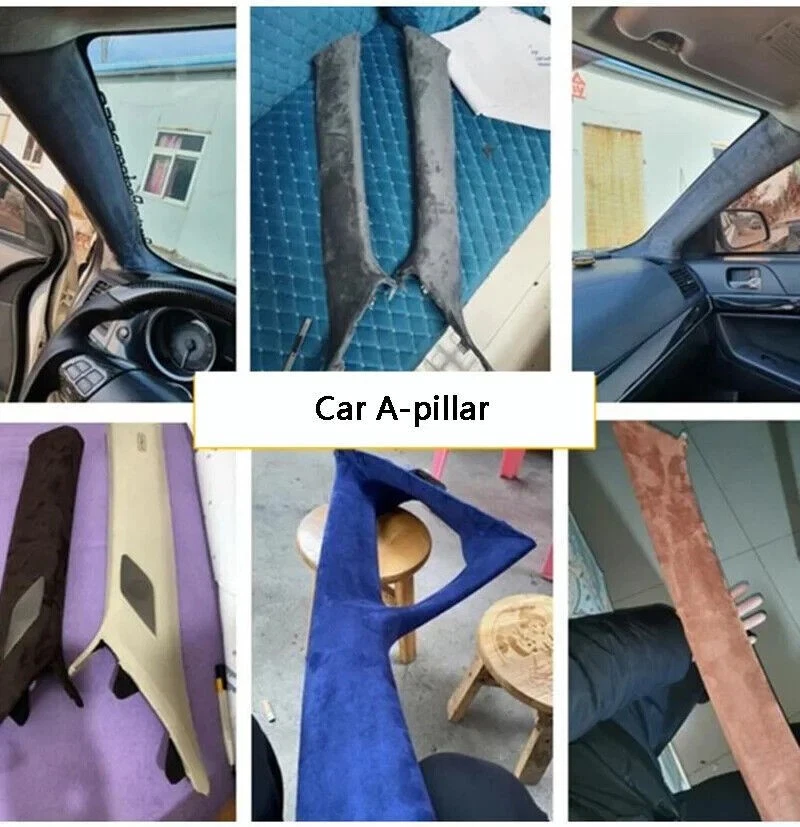 Self Adhesive Faux Suede Fabric Wrap Film Sticker Leather Cloth Car Decoration - Image 3 of 4