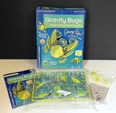 GRAVITY BUGS Free-Climbing MicroBot STEM Experiment Kit NEW Open Box
