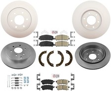 Coated Disc Brake Rotors Ceramic Pads Parking Shoes for Infiniti QX80 2014-2024