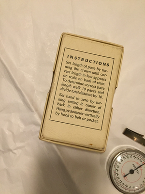 Podomètre Ancien Aristo Made In Germany – Compteur De Distance 1/4 Mile, Avec Clip Et Boîte D'origine