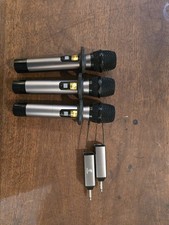 Wireless Microphone System with USB Receiver, Set of 3