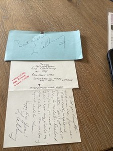 Liz Callaway  Rainbow Stars venue New York Singer Signed X Signed Note 