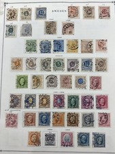 Sweden Nice Collection on Scott Album Pages, 1858-1938