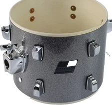 Shell & Hdwe ONLY -Ludwig Backbeat 10 x 8 Rack Tom Drum -Silver Sparkle #R4436