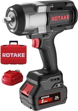 Rotake 20v Heavy Duty 12 High Torque Impact Wrench Kit 1380 Ft-lbs W Case