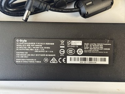 Genuine Gigabyte Aero 15 G Style Charger Adapter 150w