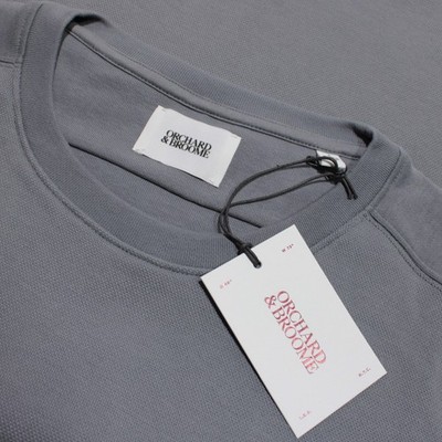Orchard & Broome NWT Allen Crew Neck Sweatshirt Size L Cloud Gray Cotton