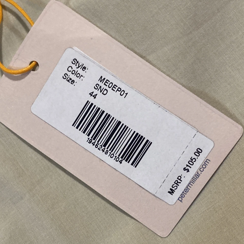 NEW Peter Millar Chino Golf Shorts Mens SZ 44 X 10 Beige Crown Sport NWT $105 CD - Image 3 of 4