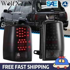 For 1997-1998 Jeep Grand Cherokee LED Tail Lights Rear Brake Lamps Smoke Pair