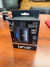 New 2TB Lexar SL500 Portable SSD Magnetic Set USB-C 3.2 Gen - Sealed in Box